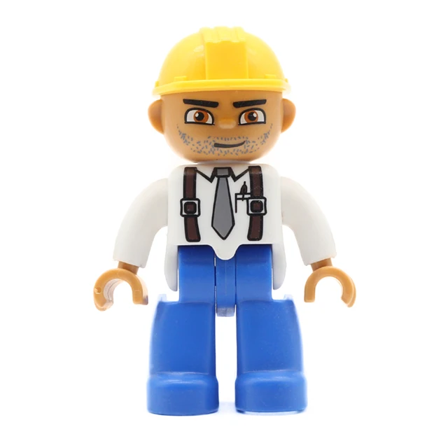 Big Size Action Figures City Princess Policemen Family Building Block Doll Character Accessory Toys Assembly Children Kids Gift Engineer