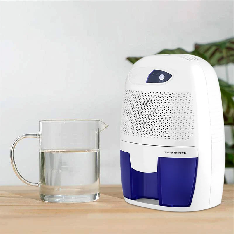 

Semiconductor Mini Dehumidifier Air Dryer Moisture Absorber Electric Air Cooling Dryer with 500ML Water Tank for Home Office