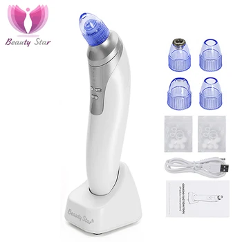 

Beauty Star Vacuum Blackhead Remover Facial Vacuum Suction Pore Cleaner Pimple Comedo Removal Microdermabrasion Face Cleaning