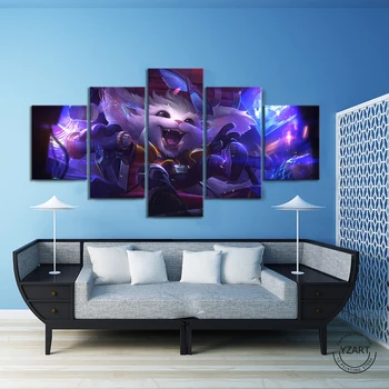 

LOL HD Game Pictures Gnar League of Legends Game Poster Paintings Canvas Art for Home Decor Wall Art,Unframed