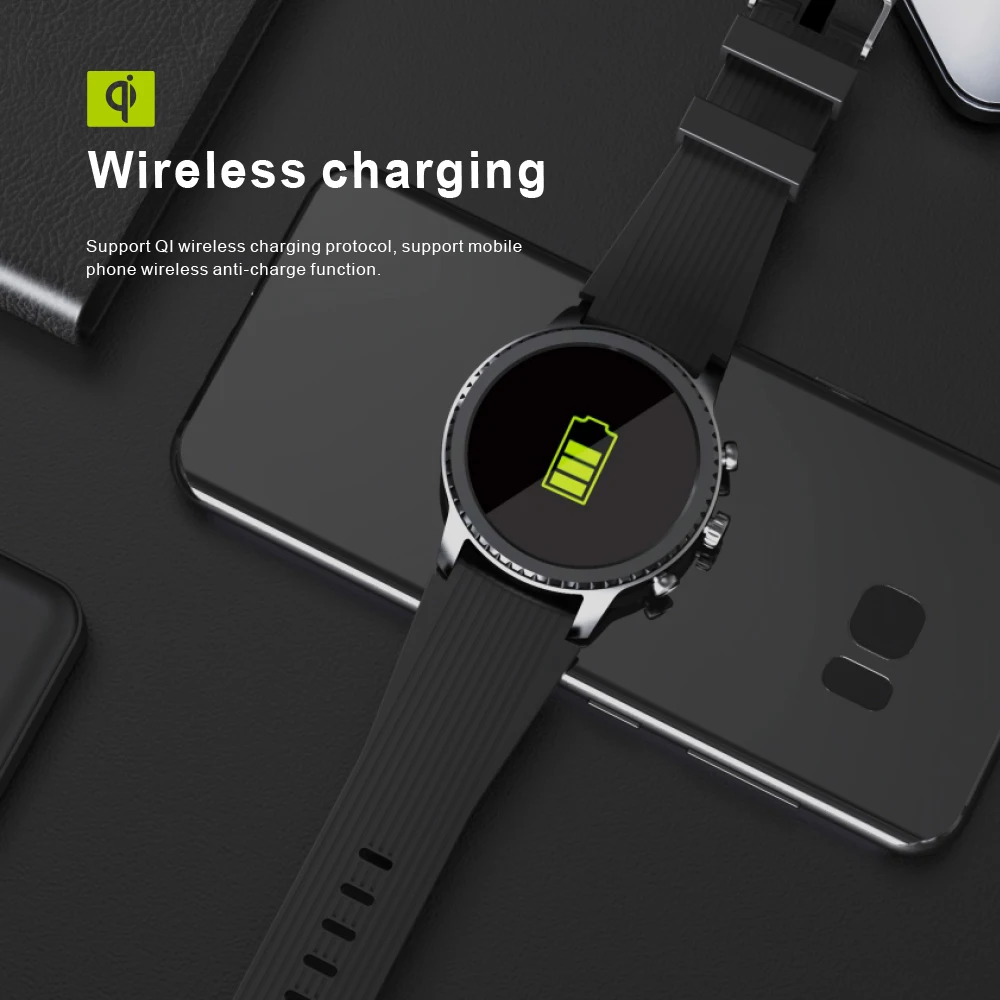 Full-Touch Wireless Charging Smart Watch with IP68