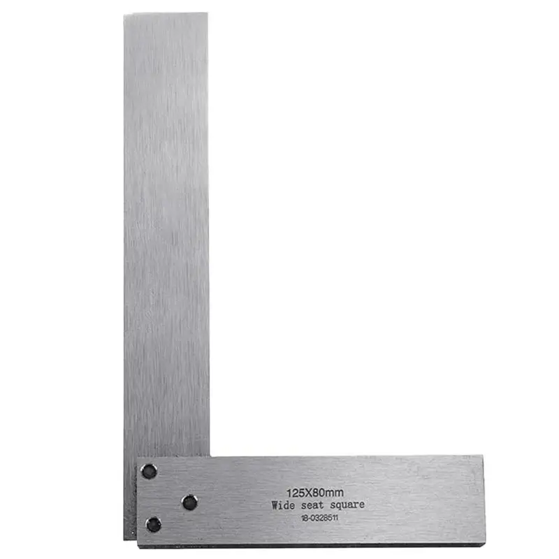 125x80mm 45 Сталь прямоугольный разъем(под углом 90 градусов), L-квадратный измеритель твердения точность Сталь DIY Деревообработка правитель транспортир измерительный инструмент - Цвет: 125x80mm