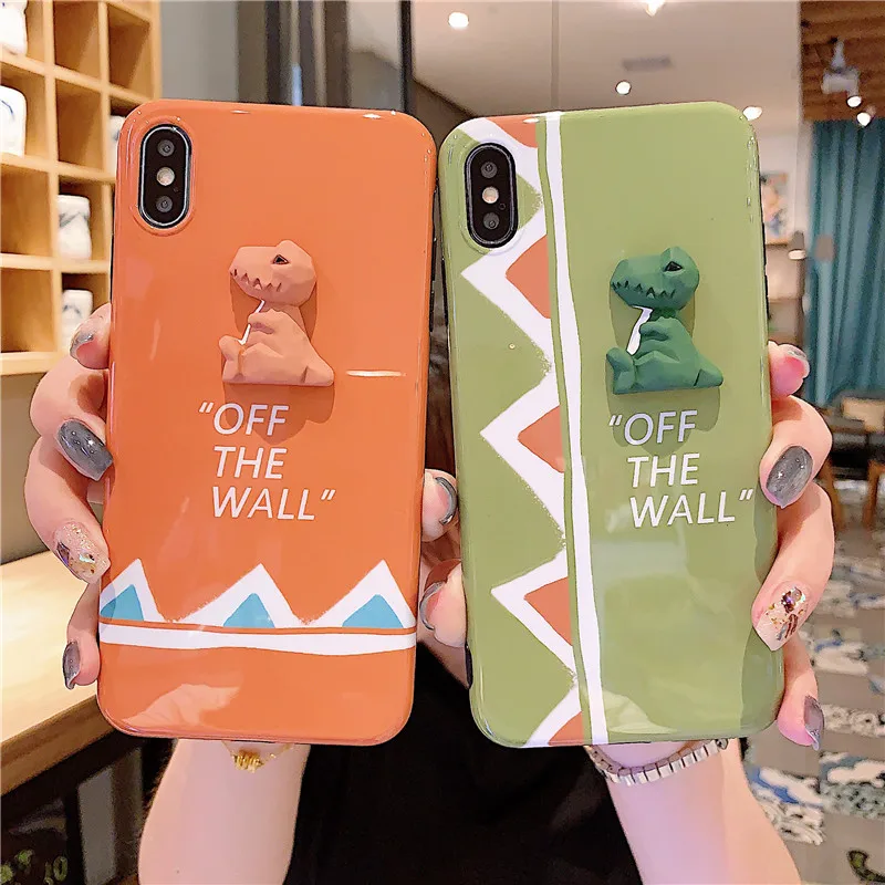 Чехол для телефона JAMULAR 3D с динозавром iPhone XS MAX 11 Pro XR X 7 8 6 6s Plus мягкая задняя крышка