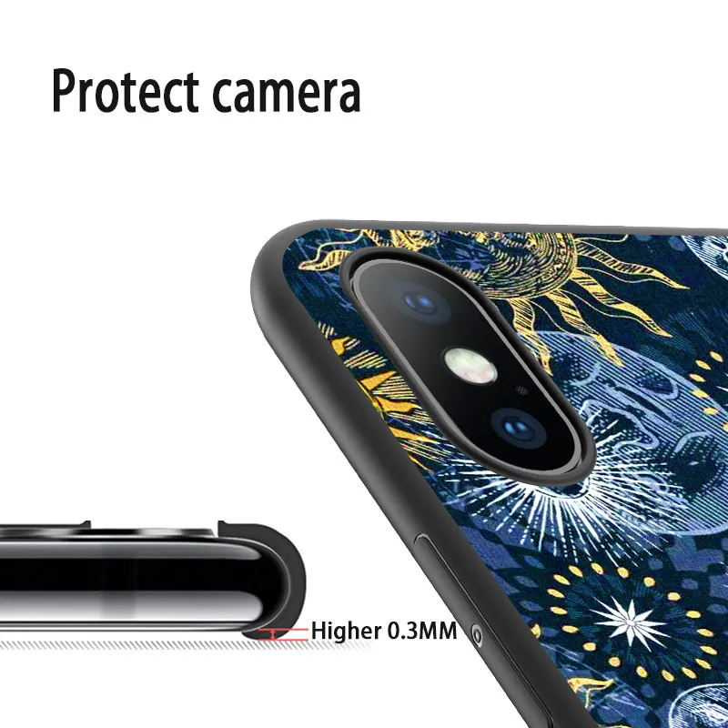 Чехол для телефона USLION Space Moon Star для iPhone 11 X XR Xs Max 11 Pro, мягкий чехол из ТПУ с изображением звезды для iPhone 6 6s 7 8 Plus SE