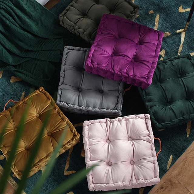 Square Pouf Tatami Cushion Pillow Floor Cushions Soft Seat Pillow Pad Throw Pillow Cushion Home Sofa