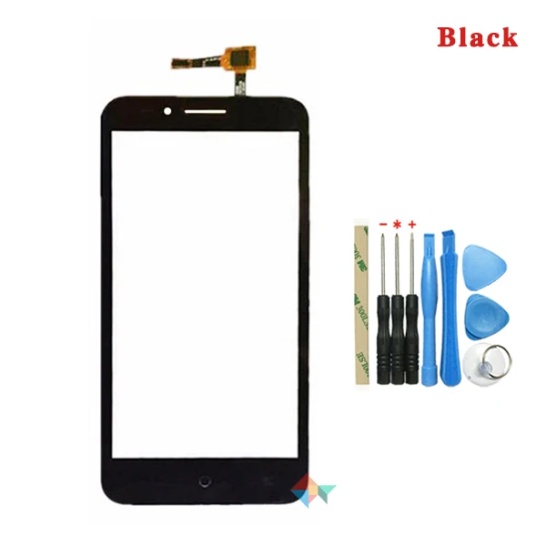 Высокое Качество 5," для Alcatel One Touch Go Play OT7048 OT 7048 7048X сенсорный экран дигитайзер Переднее стекло объектив сенсорная панель - Цвет: Black With Tool