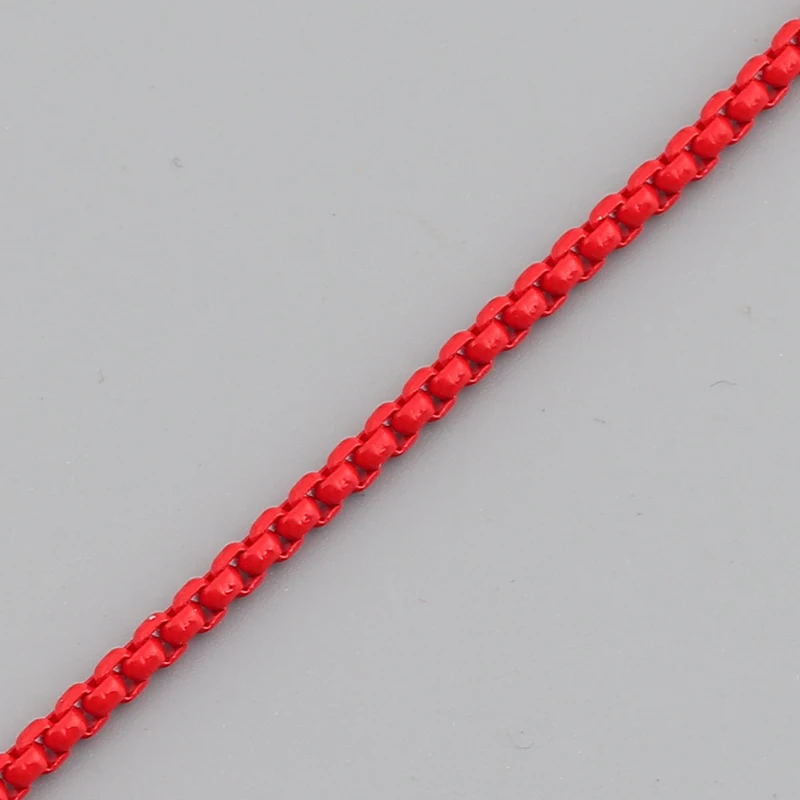 Colorful Enamelled Chain Necklace,Box Chain Choker,Enamel Pop Chain Necklaces,Minimalist Fine Jewelry collar 