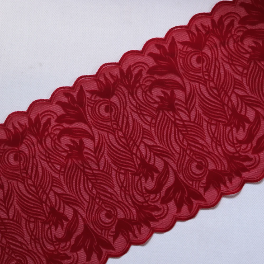 1 ярд 21 см в ширину, дополнительно красный бархат эластичная кружевная Бейка ленты эластичные тесьмовые фабричные бюстгальтер делает кружевной подвязки для нижнего белья швейные принадлежности cделай сам