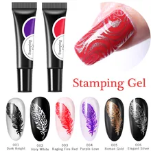 Modelones Гель-лак для штамповки ногтей Полупостоянный светодиодный Гибридный лак DIY штамповка УФ-Гель-лак для рисования УФ-гель