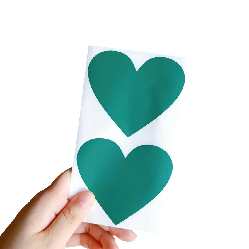 350 шт./лот, каваи, Золотое красное сердце, Dialog, дизайн, покрытие от царапин, сделай сам, самоклеющиеся, подарочные этикетки-наклейки - Цвет: Green Heart