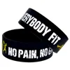 New Design Punk Everybody Fit NO PAIN NO GAIN Silicone Bracelet For Men Fashion Outdoor Basketball Wristband Friendship Gift ► Photo 3/6