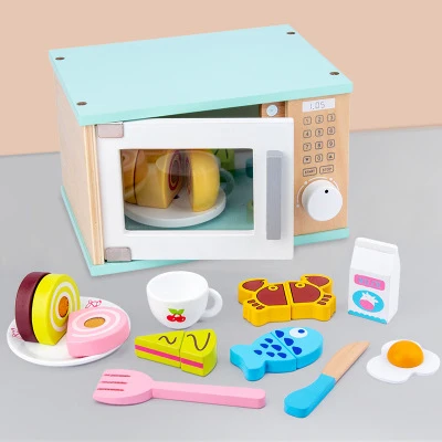 Wooden Microwave pretend play toy