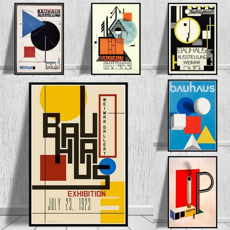 Bauhaus Ausstellung 1923 Weimer выставочный плакат настенное Искусство Картина на холсте картины плакаты и принты для