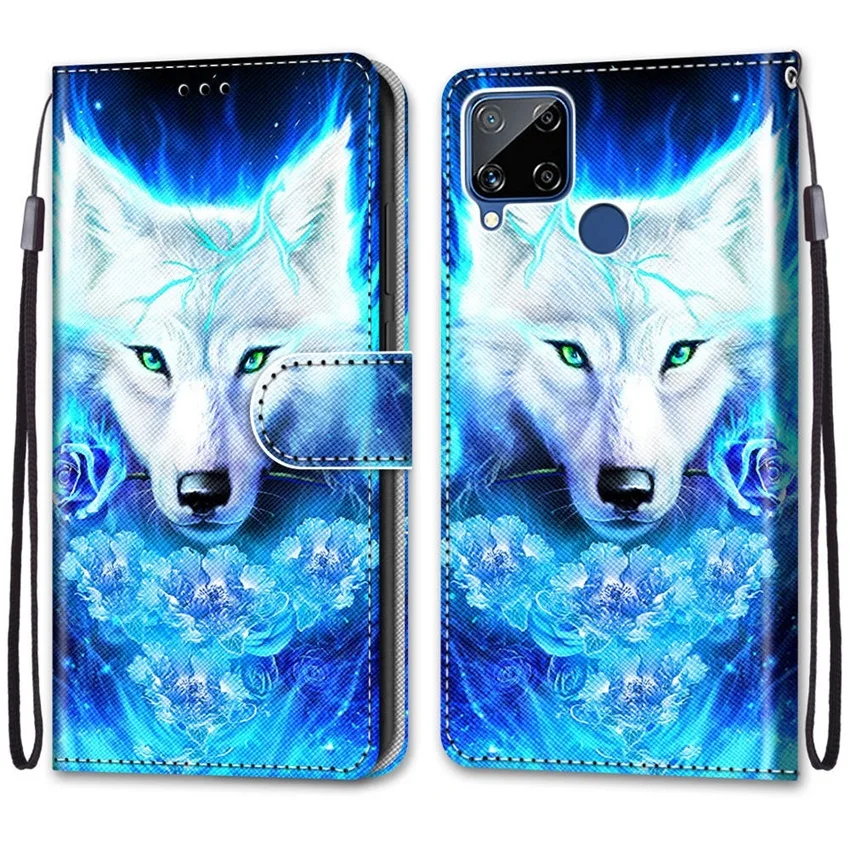 Realme C15,C12,C25,7i全球,Narzo 20,30A #A33叼玫瑰狼 -1.jpg_.webp