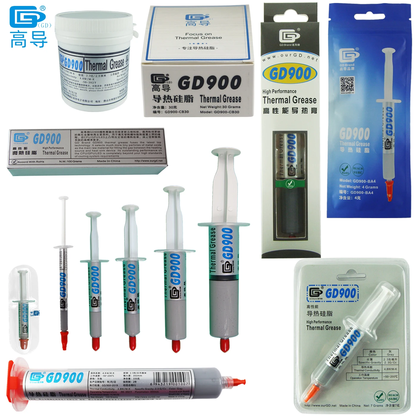 GD900 Thermal Conductive Grease Paste Silicone Plaster Heat Sink Compound High Performance Gray SSY1 SY1 SY3 SY7 SY15 SY30|thermal conductive|conductive greasegd900 thermal - AliExpress
