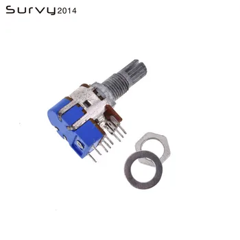 

Stereo B50K Ohm Dual Linear Type Taper Volume Control Potentiometer Switch 50K R125G