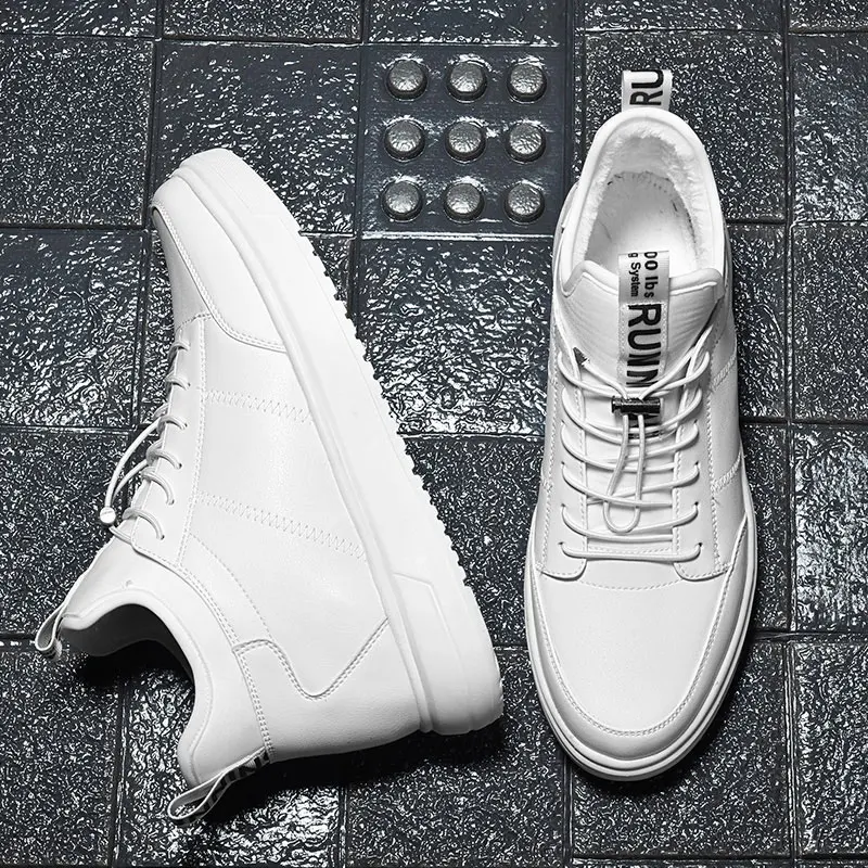 Мужская плюшевая зимняя обувь для скейтбординга удобная теплая спортивная в