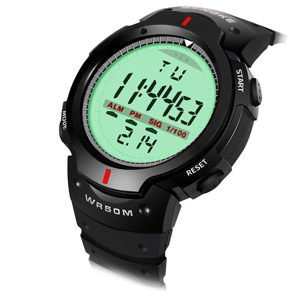 Fashion Men Outdoor Sport Luminous Week Date Alarm Digital Wrist Watch Mas-culino Fashion Men's Watch Large Dial Militarys digital watch,digital wristwatch