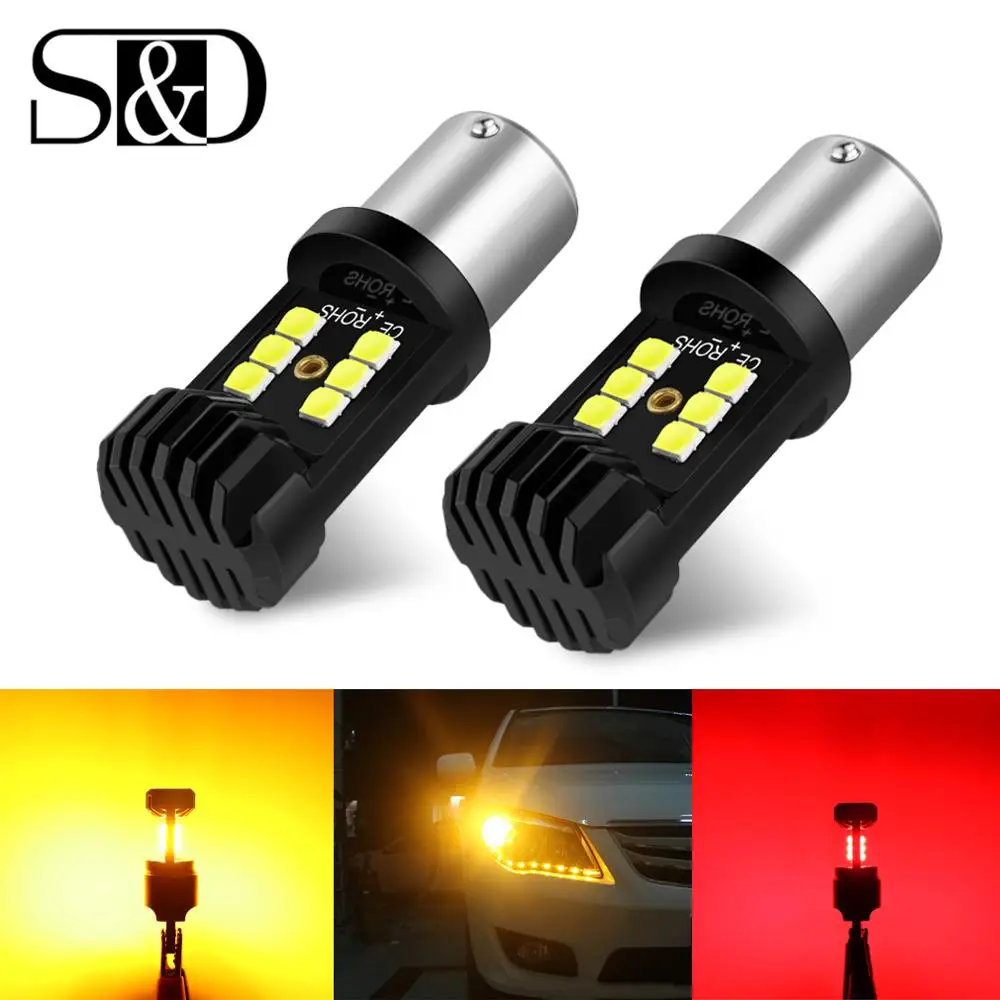 

2Pcs T20 7443 W21/5W LED 1156 BA15S BAU15S PY21W P21W LED Bulb 1157 BAY15D P21/5W R5W R10W Car Turn Signal Lights Auto Lamps