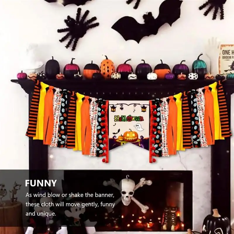 

1Pc Creative Halloween Party Decorative Banner Background Wall Cloth Banner