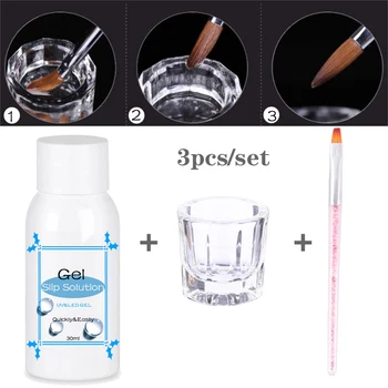 

30ML UV Acrylic Poly Gel Quick Builder Nail Liquid Slip Solution Painless Acrylic Nail Art Extension Manicure Tools fake nails