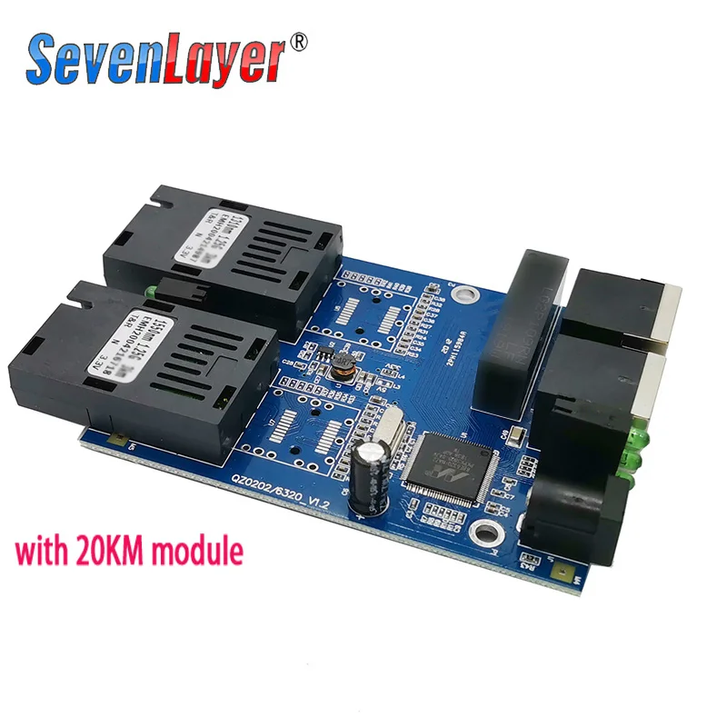 Ethernet волоконно оптический 2 SC волоконный порт RJ45 UTP 10/100/1000M медиа конвертер