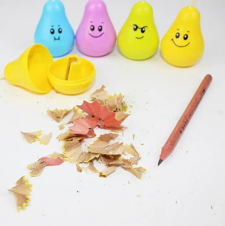 4 шт./компл. Kawaii Мини фрукты ярких цветов груша Форма Пластик точилки для карандашей Резак Ножи подарочные канцелярские товары студентческой ручки точилка
