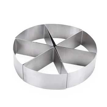 

6 Layered Baking Multi-Purpose Decorating Heat Resistant Circular Mold Stainless Steel Slice Tool Anti Corrosion Cake Ring
