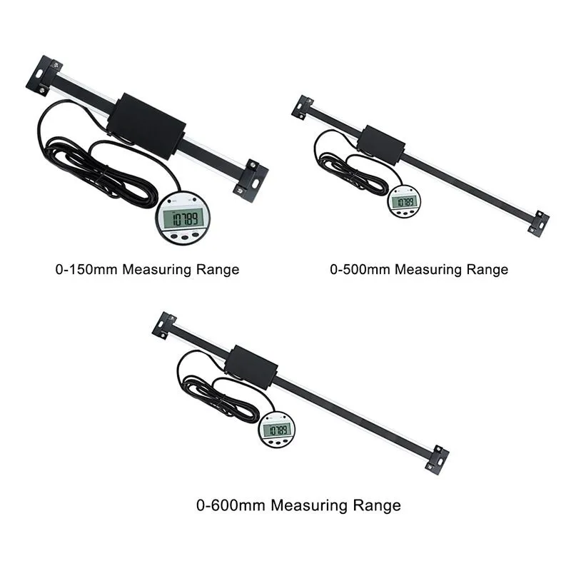 

Machine Displacement Measuring Ruler Round Shape Screen Practical Durable Digital Readout Linear Scale