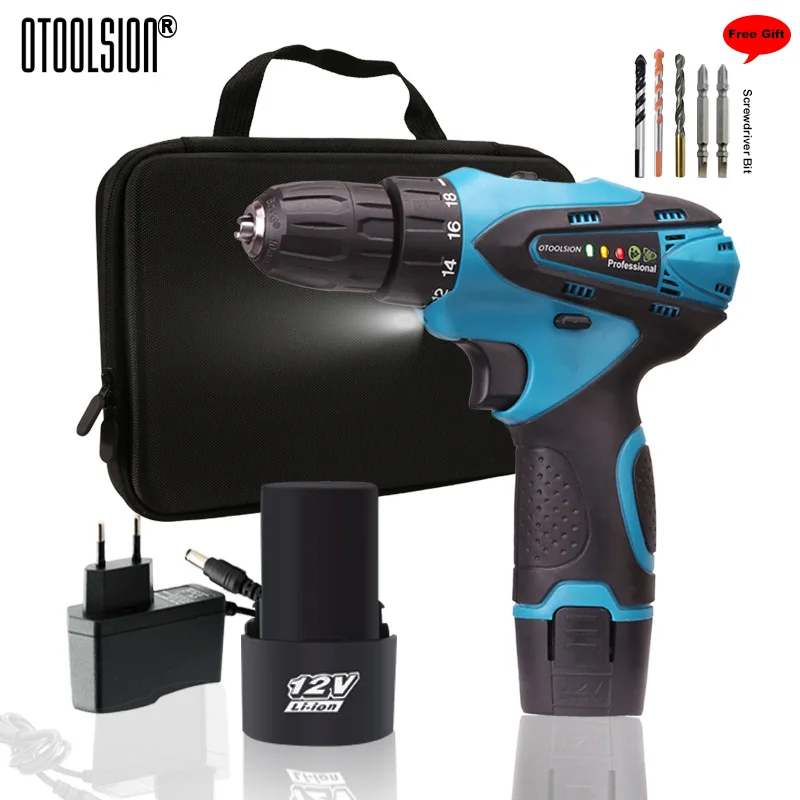 1500Mah 12V 48N.M Wireless Screwdriver Rechargeable Cordless Drill Battery Electric Tools Hand Drill With Woven Bag For DIY Home (2)