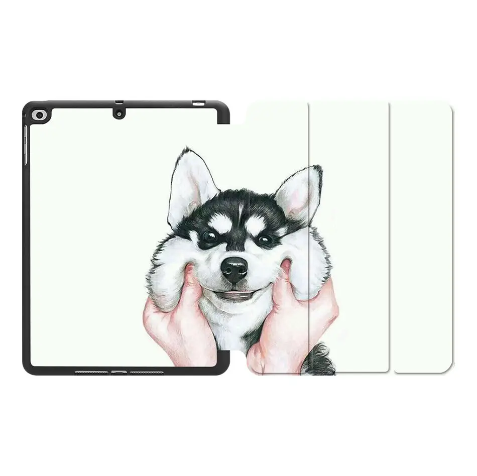 IPTPU06 Чехол MTT с милой кошкой и собакой для iPad 9,7 дюймов Air 1/Air 2, мягкий чехол из искусственной кожи с откидывающейся крышкой-подставкой и карандашом, чехол для планшета - Цвет: IPTPU06