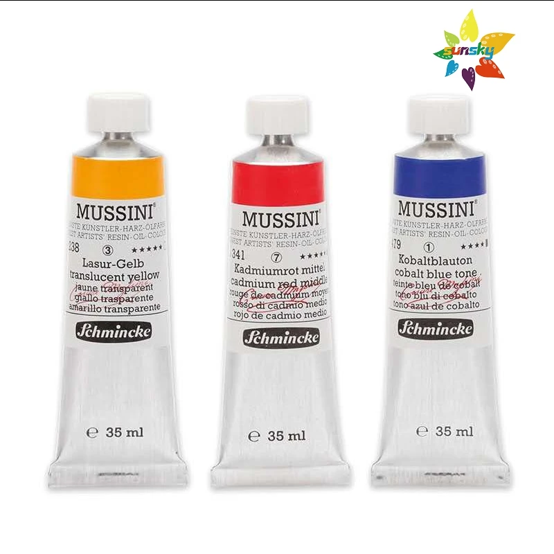 Original Schmincke Mussini Classical painting Oil color Strong light resistance Tubular 35 ml single 101 colors Self selected