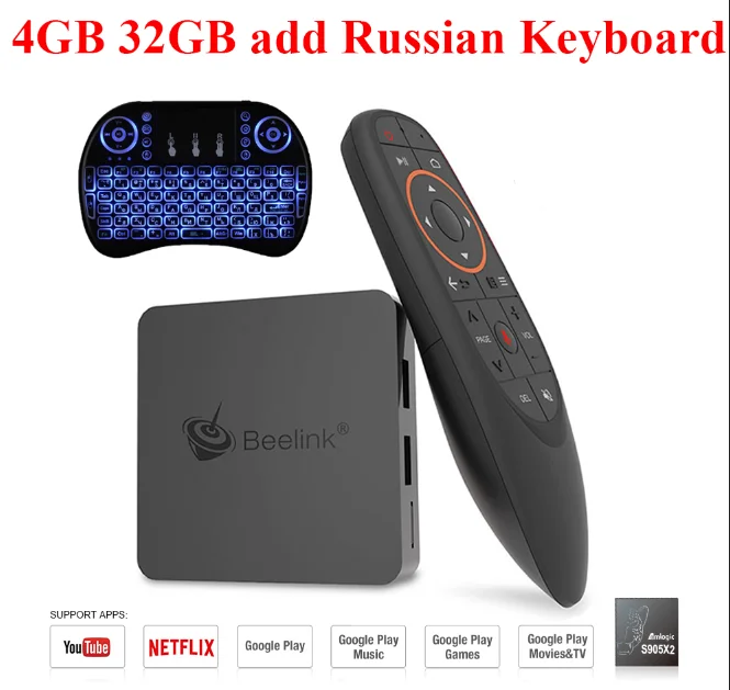 4GB 32GB add RU Beelink GTmini-A Android 8,1 Smart tv Box 4K Amlogic S905X2 4 Гб 64 Гб 2,4G+ 5,8G WiFi 1000 Мбит/с BT4.0 H.265 HDR10 2,4G голосовой пульт дистанционного управления - Цвет: 4GB 32GB add RU