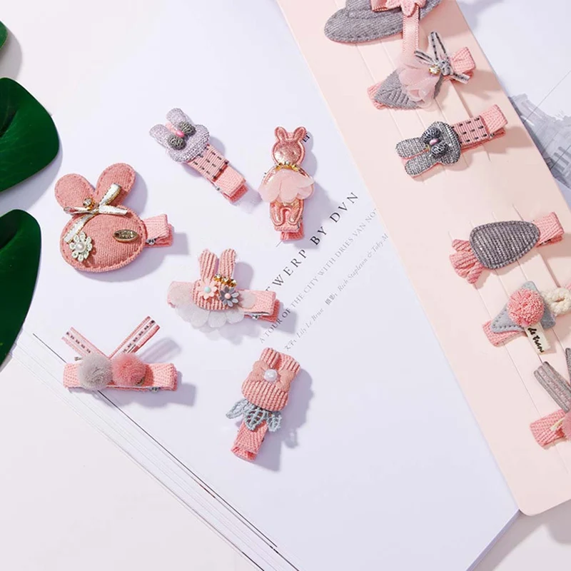 New Arrival Korea Cute Girls Cartoon Bow Hairpins Handmade Princess Gift Barrettes Hair Clip Hair Styling Accessories