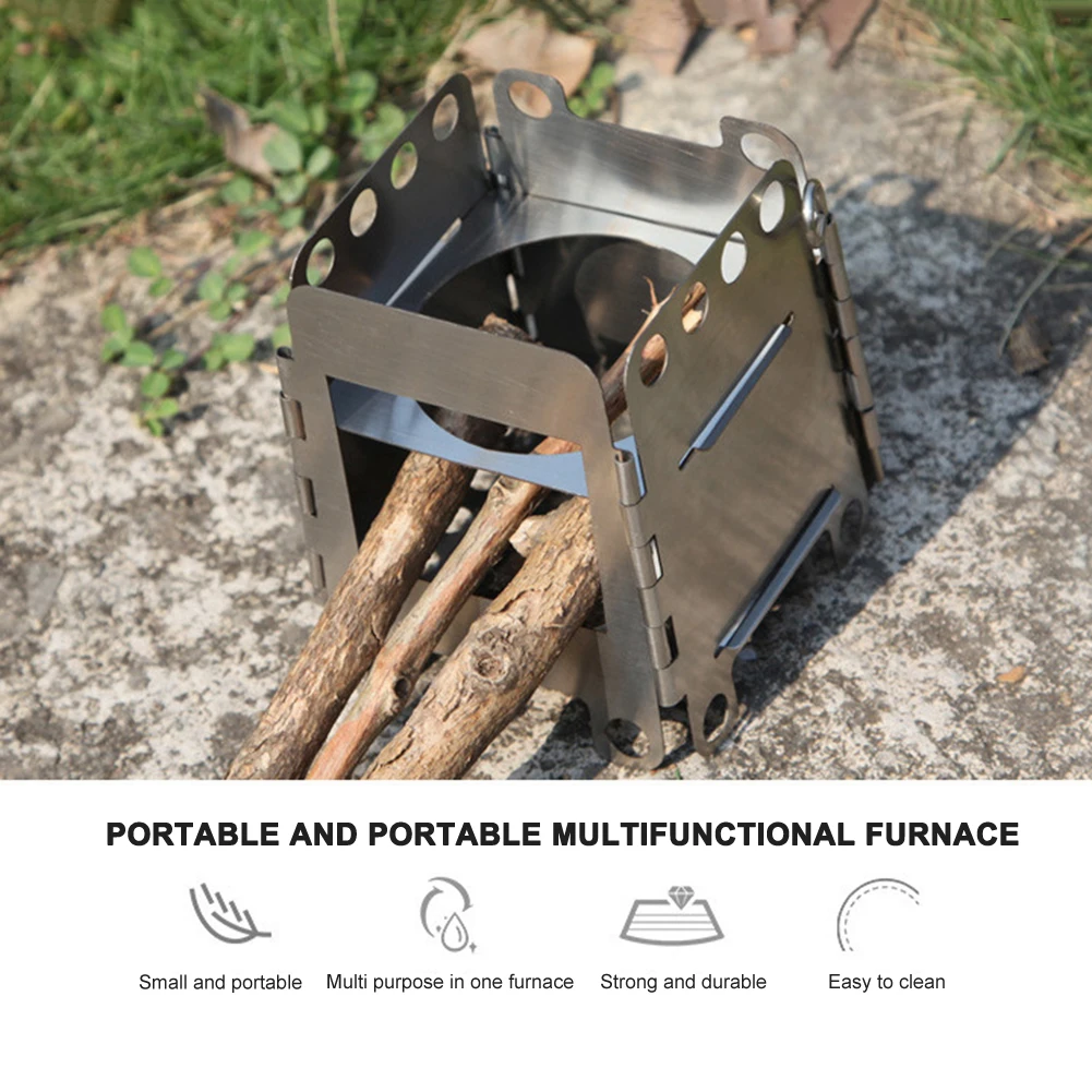 Folding Wood Stove Outdoor Camping Stove Portable Folding Wood Furnace