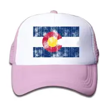 Бейсбольные кепки с сеткой девушка старый флаг Колорадо прохладный регулируемый