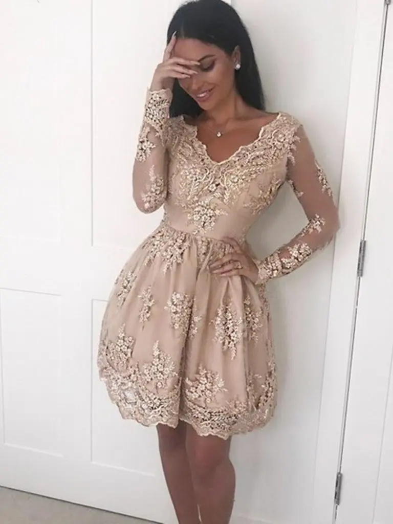 Fashion Homecoming Party Dress V-neck 