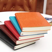 

A5 A6 B5 three sizes 4 styles 5 colors large business diary leather soft copy notebook increase thick notebook