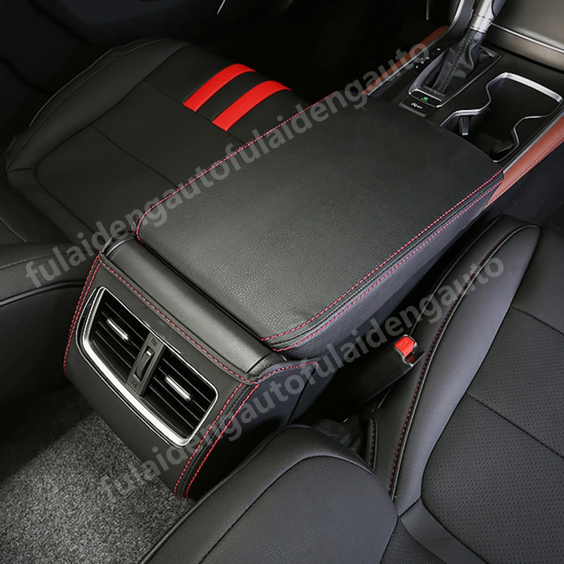 Для Honda 10th Accord- центральный подлокотник-ящик PU кожа анти kick чехол для автомобиля Стайлинг - Название цвета: Черный