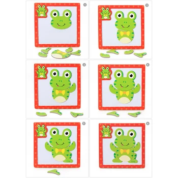 

BalleenShiny Baby Toys 3D Magnetic Puzzle Toy Jigsaw Children Cartoon Animals Puzzles For Baby Early Learning Wooden Toys