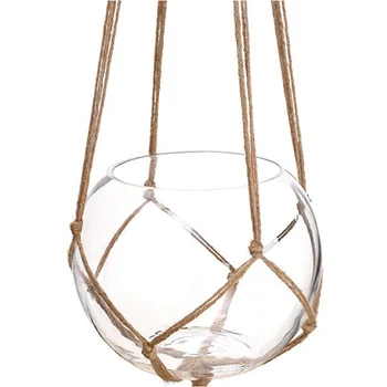 90 105 122cm Handmade Flower Basket Rope Macrame Plant Hanger Basket Hanging Plant Pot Holder