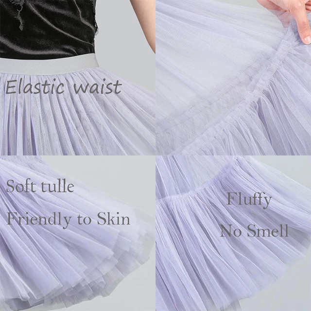 Ailes De Fée Adulte YM YOUMU Femmes Super Gonflu00e9 Tulle Tutu Jupon Petticoat Pettiskirts Pour Cosplay Robe Jupes Femme