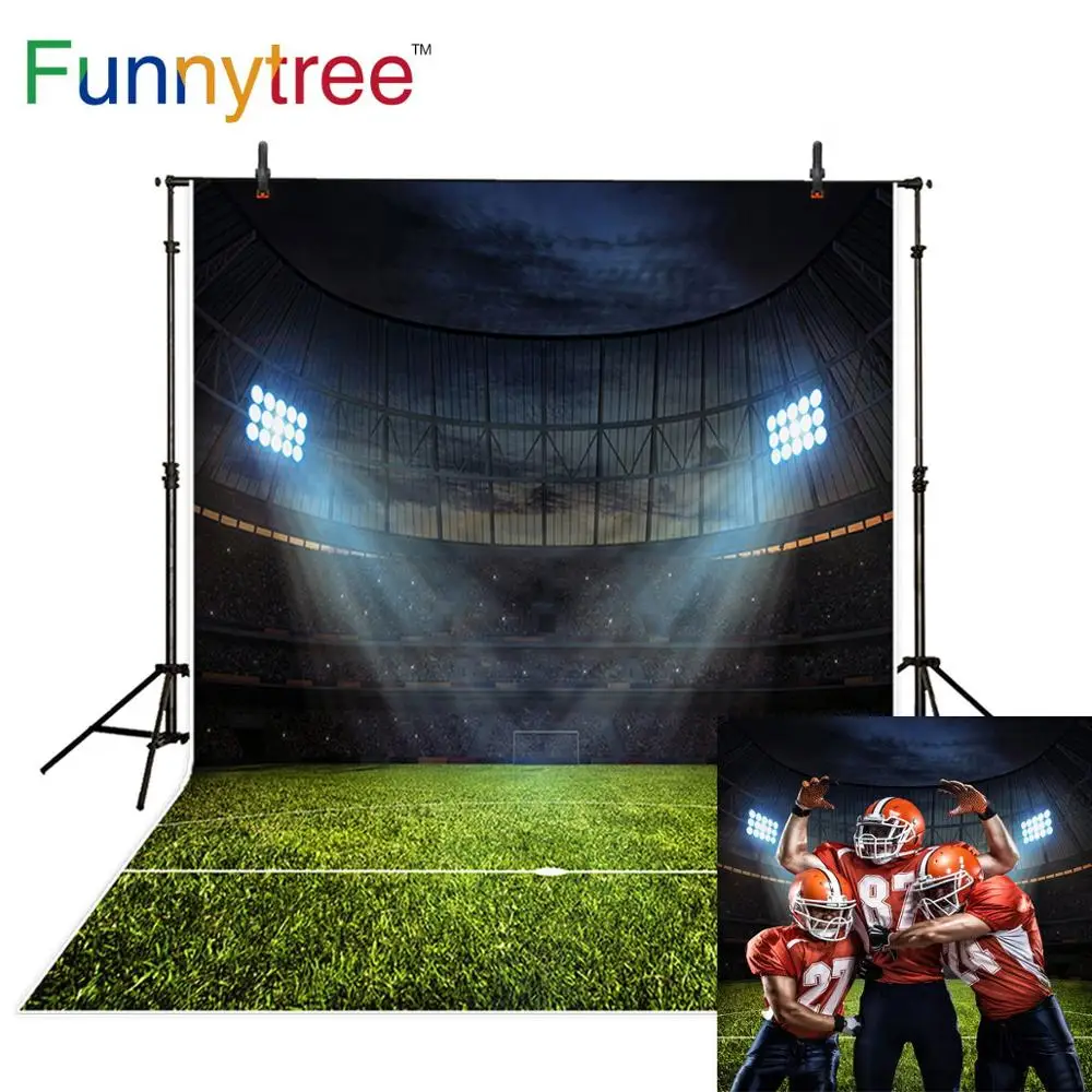 Фон Funnytree для фотостудии Футбольная Вечеринка большой соревнований трава