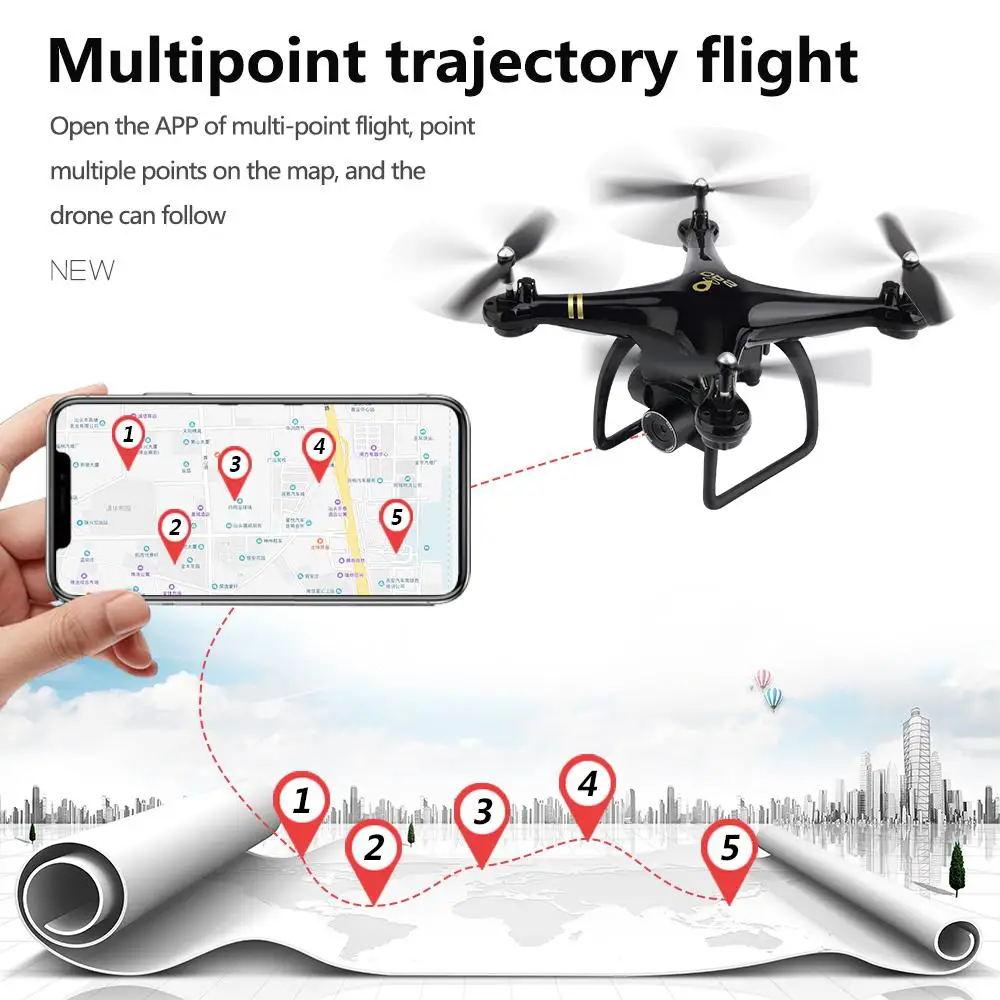 Gps 5G wifi 1080P Дрон Профессиональный Дрон с камерой HD RC wifi FPV в режиме реального времени Квадрокоптер радиоуправляемые игрушки Дрон