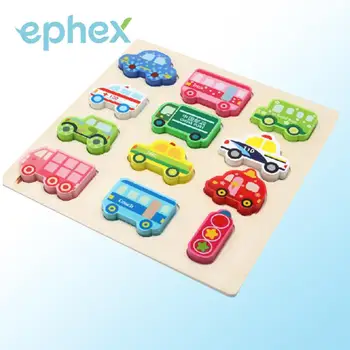 

Ephex Colorful Puzzle Toy Car Puzzle Toy Wooden Kids Vehicle Matching Gifts