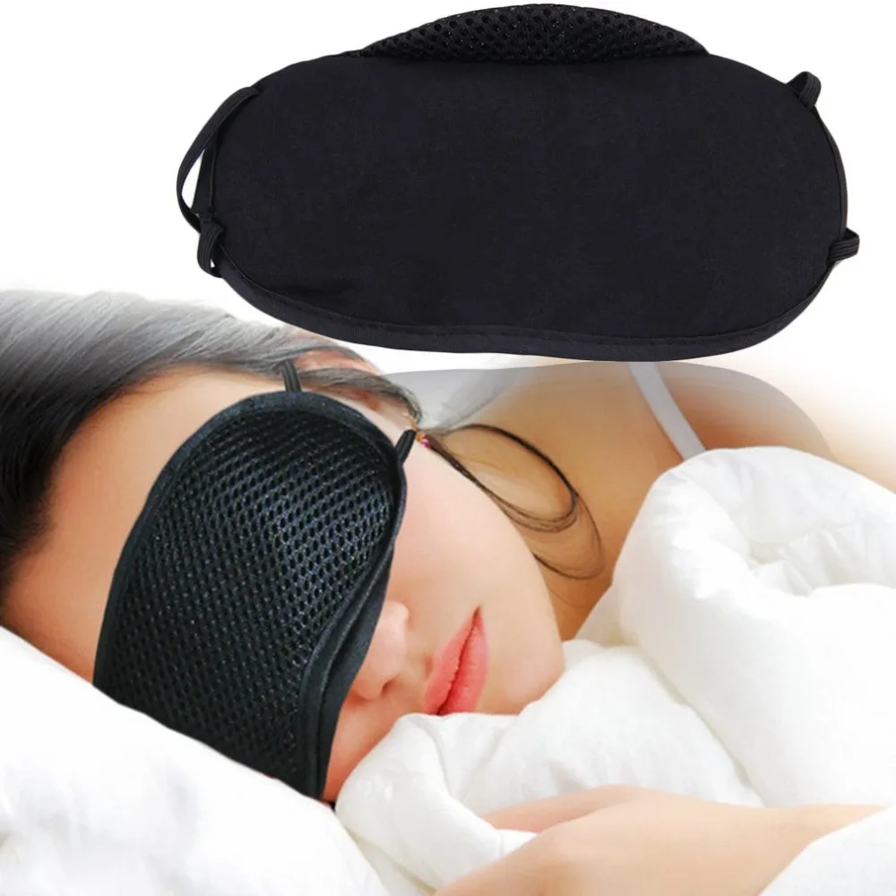 

Black Sleeping Eye Mask Bamboo Charcoal Eyeshade Blindfold 3D Shade Travel Sleep Aid Cover Light Guide For Health Care