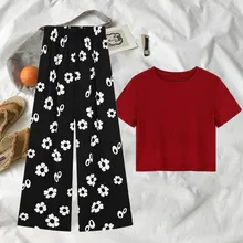 Women Summer New wide leg pants & short Sleeve Tshirt Suits Causal Loose Tops Trousers sets two pieces Sets conjuntos de mujeres Women Summer New wide leg pants & short Sleeve Tshirt Suits Causal Loose Tops Trousers sets two pieces Sets conjuntos de mujeres