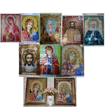 

The new cross stitch leader 5d diamond painting Madonna Russian style religious figure crystal wafer hand paste painting
