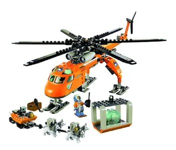 

Hot 2017 NEW Bela 10439 273pcsArctic Helicrane CITY Set Helicopter Husky Compatible Lepining Building Block Toys For Children