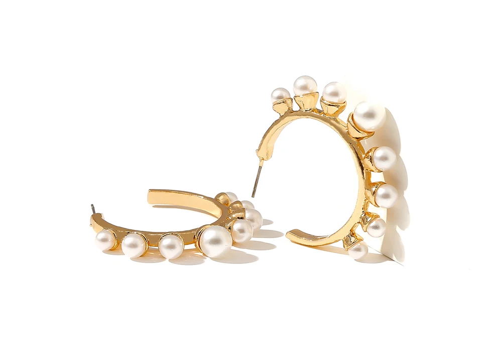 YMYW романтические серьги-кольца с искусственным жемчугом очаровательные модные брендовые трендовые креативные металлические новые серьги золотые ювелирные изделия для женщин вечерние